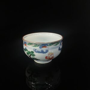 有田烧 [清秀窑] [半绘半贴] 茶杯