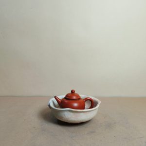 茶承 [秋烧] [叶子造型] [价格不包含茶壶]
