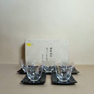 冷泡茶杯 [玻璃器揃] [手工雕刻] [全新/盒装]