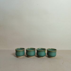 小茶杯 [蓝绿釉] [套/四件入]