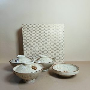 陶瓷 [3盖碗1小盘] [全新/盒装]