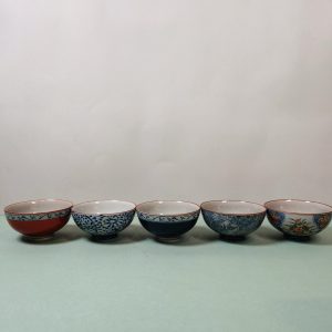 碗 [五色花] [有田烧] [套/五件入]