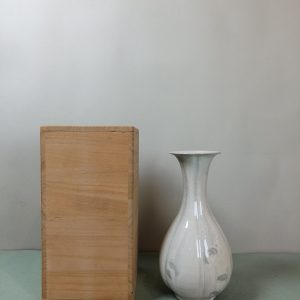 花瓶 [白釉陶土] [全新/木盒装]