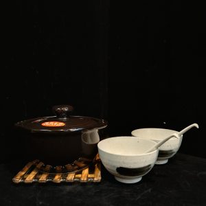 小砂锅 [1小砂锅2碗2汤匙] [套] [全新/盒装]