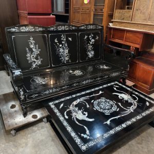 高丽贝壳木长椅+矮桌 [贝壳/木质] [套]