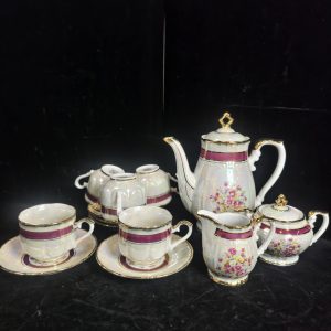 咖啡组 [贝壳釉] [1壶1糖罐1奶壶5咖啡杯] [套] [全新]