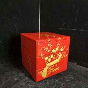 便当盒 [手绘描金漆木] [小瑕疵，便宜出售]