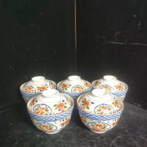 盖碗 [醍醐窑/贴花] [套/五件入] [全新/盒装]