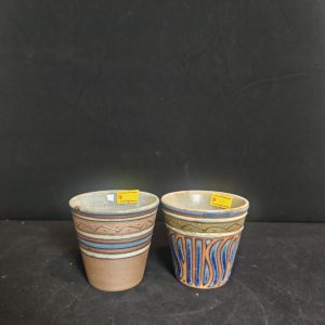 杯 [手绘陶土] [套/两件入]
