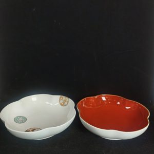 造型盘 [深川制] [手绘][套/两件入]Decorative Plates [Fukagawa] [Hand-painted][Set of 2] 