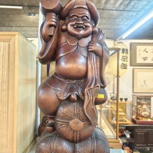 大黑天 [实木木雕]Daikokuten Statue [Solid Wood Carving]