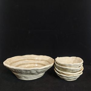 1大碗4迷你碗 [白釉陶土][套] 