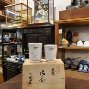 夫妻杯 [秋烧] [天鹏山] [全新/木盒装] Couple Cups [Akiyaki] [Tenpōzan] [Brand New / Wooden Box]
