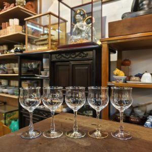 高脚酒杯 [水晶玻璃] [五色系列][套/五件入] Stemmed Wine Glass Set [Crystal Glass] [Five-Color Series][Set of 5] 