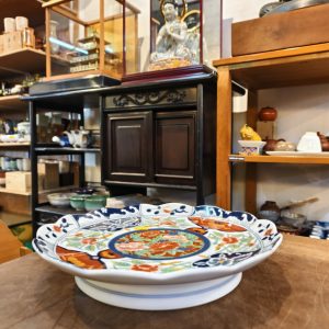 高脚大盘 [贴花] Large Raised Serving Plate [Transfer Decoration]