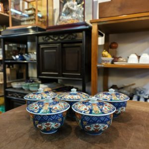 盖杯 [有田烧] [套/五件入] Lidded Tea Cups [Arita Ware] [Set of 5]